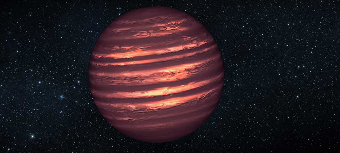 An artistic representation of a brown dwarf