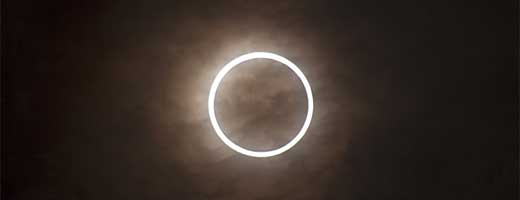 The annular solar eclipse of May 21, 2012.