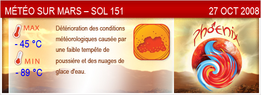 L'ASC a enregistré les températures et la pression barométrique