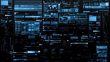 The image used to represent the JAM project: a complex computer interface