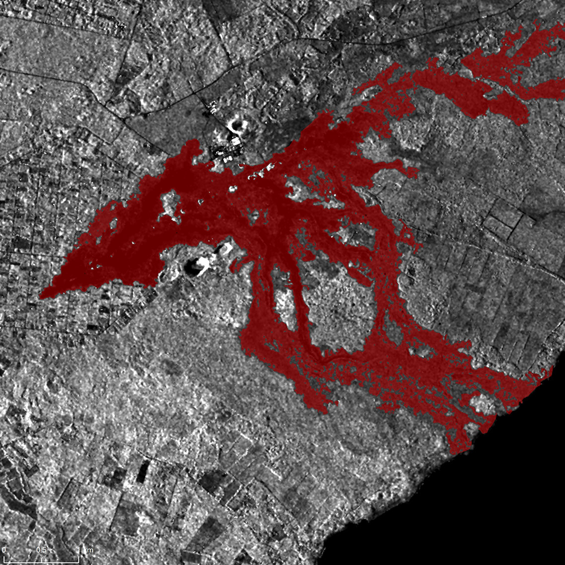 Image after eruption of the Kīlauea Volcano