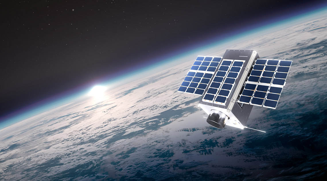 Artist's concept of the satellite orbiting Earth.