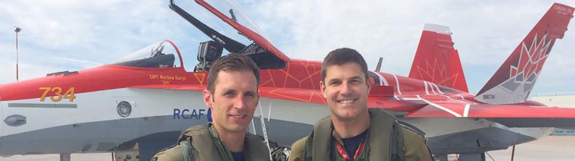 Joshua Kutryk and Jeremy Hansen seize the opportunity to fly together