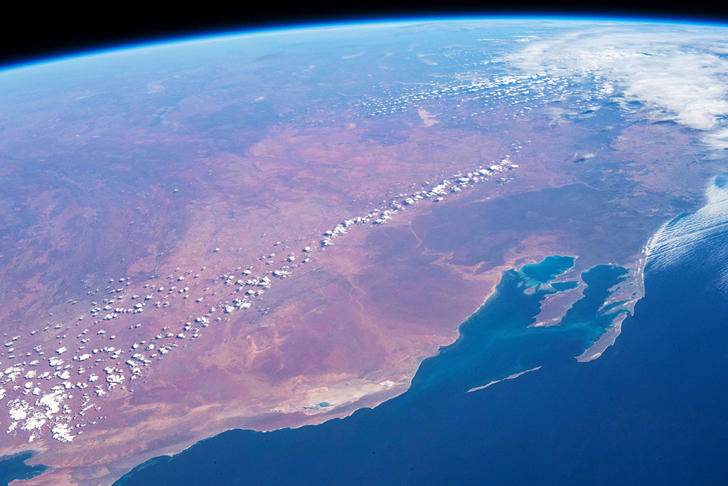 This photo of the western tip of Australia, where chaparral biomes can be found, was taken from the International Space Station by David Saint-Jacques. (Credit: Canadian Space Agency/NASA)