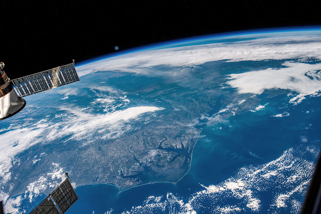 North America's Eastern Deciduous Forest ecosystem stretches over 26 American states, from Florida up to New England, and southern Canada. This photo of North Carolina taken by David Saint-Jacques from the International Space Station. (Credit: Canadian Space Agency/NASA)