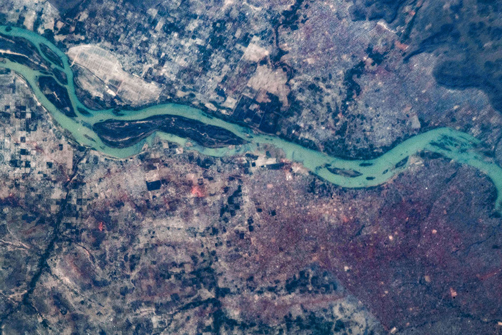 Bamako, Mali, was in 2019 one of the fastest-growing cities in the world. This photo was taken from the International Space Station by David Saint-Jacques. (Credit: Canadian Space Agency/NASA)