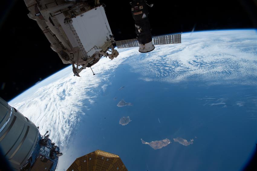 This photo of the Canary Islands was taken by David Saint-Jacques from aboard the International Space Station. (Credit: Canadian Space Agency/NASA)