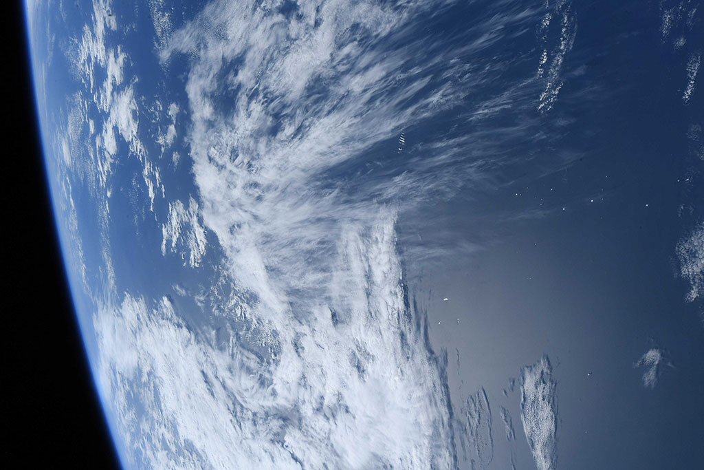 David Saint-Jacques took this photo of clouds from the International Space Station. How different do you think they looked from the ground? (Credit: Canadian Space Agency/NASA)