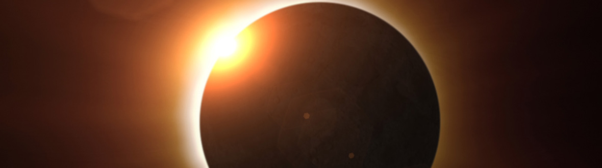 Éclipse solaire juste avant qu'elle soit totale