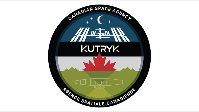 L'écusson personnel de Joshua Kutryk pour la mission Crew-13