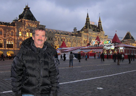 Chris on Moscow's Red Square
