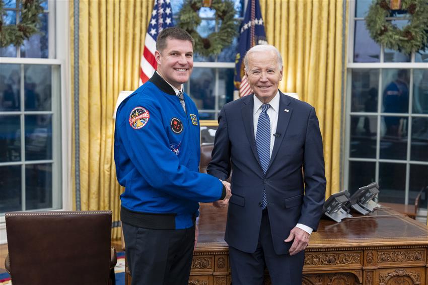 Jeremy et Joe Biden dans le Bureau ovale.