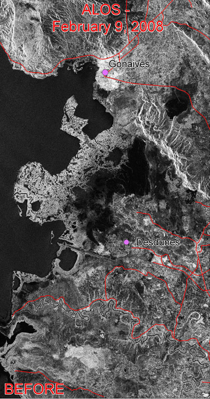 Map of Haiti - Before - February 9, 2008